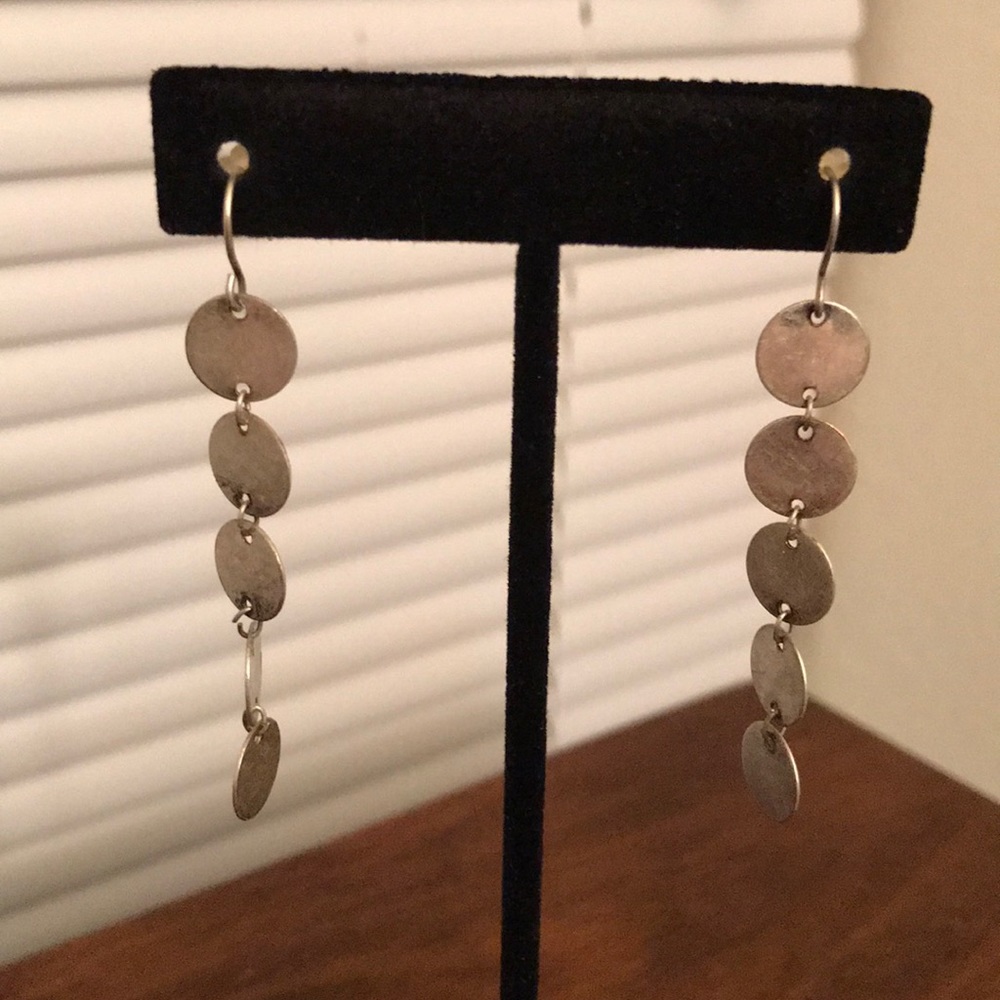 Brushed Silver Earrings